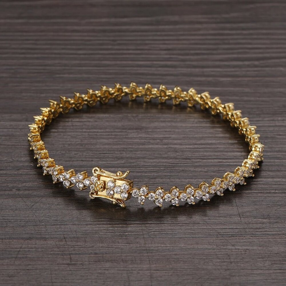 14K Gold 2ct Diamond Womens Tennis Bracelet 14 Karat Silver Jewelry 7" 8" Size